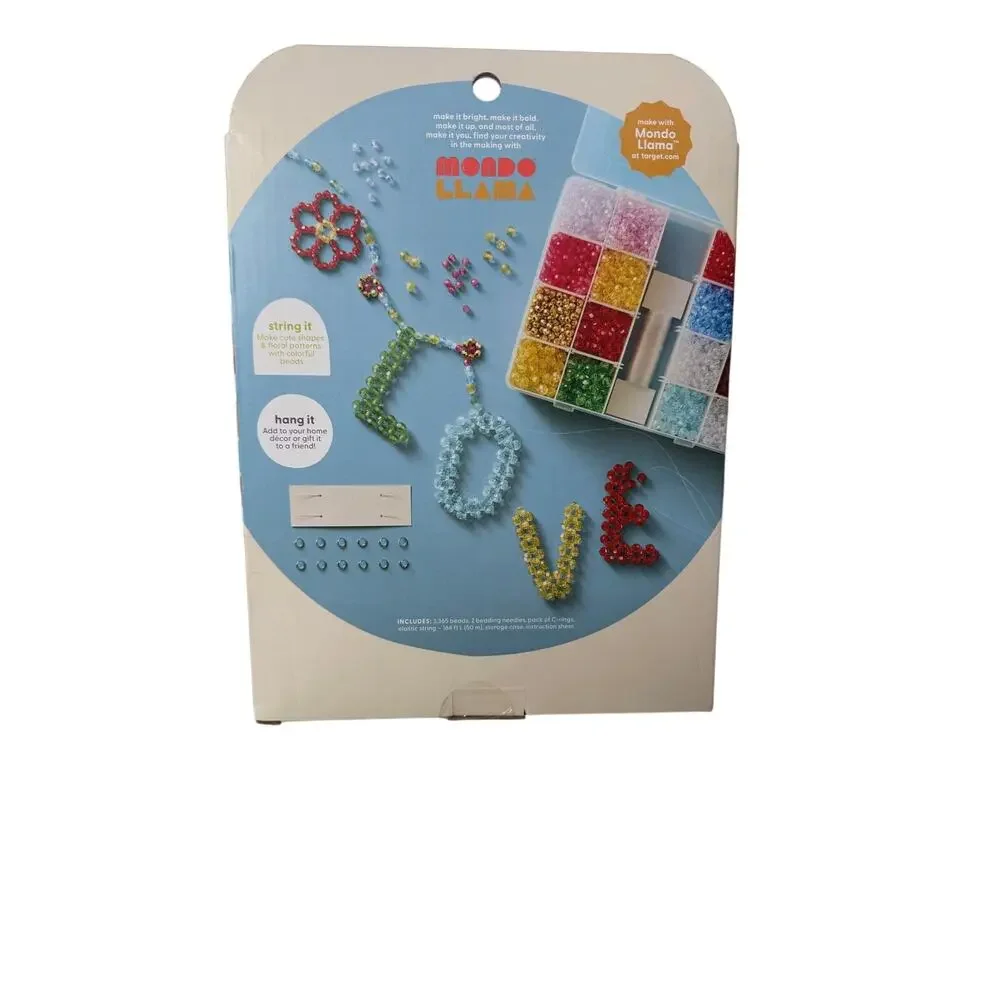 Mondo Llama Beaded Garland Kit DIY Bead Craft Floral Home Decor Kit